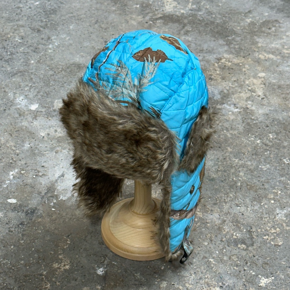 Realtree Blue Fur Trapper Hat